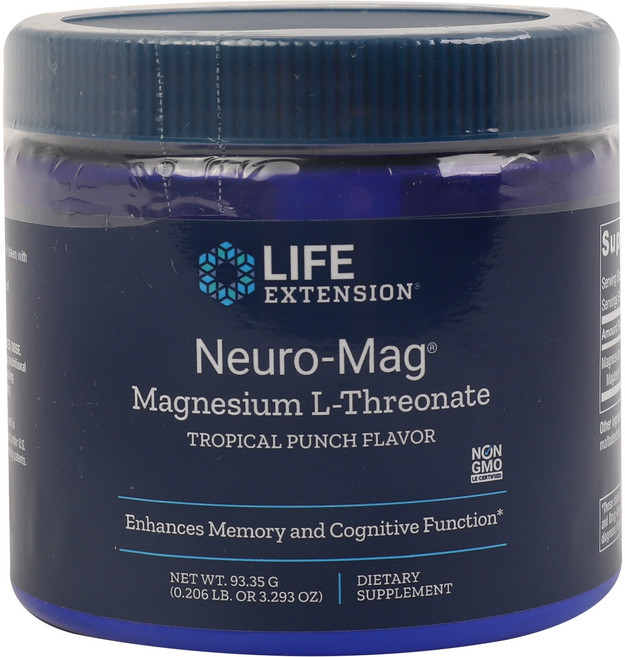 LIFE EXTENSION 鎂膳食補充粉, 1罐, 93.35g