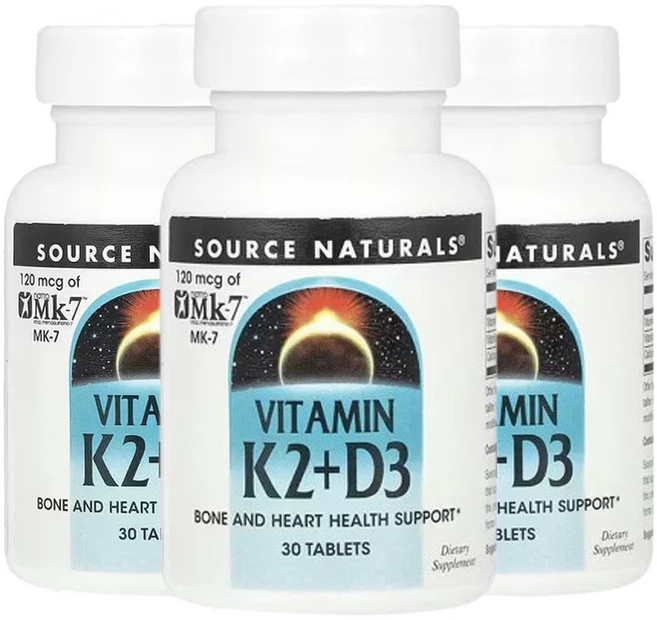 소스 내추럴 비타민 K2 +D3, 3개, 30정 - 쿠팡
