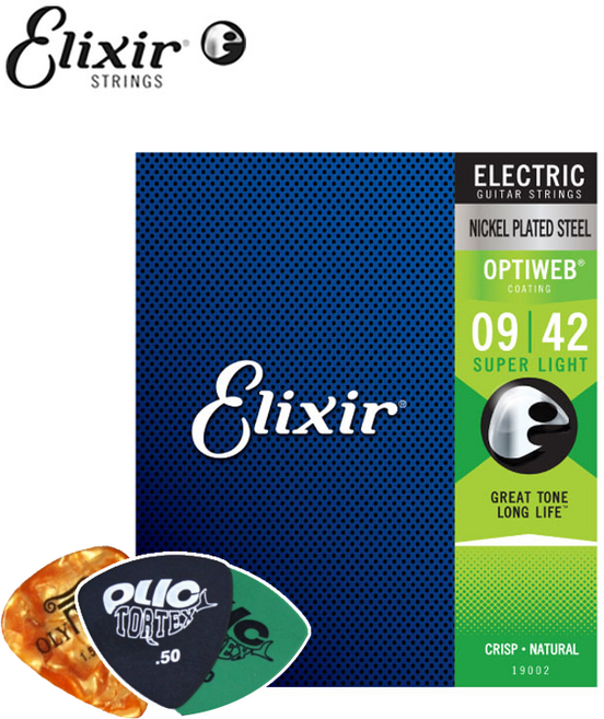 엘릭서 일렉줄 Elixir Electric Optiweb Super Light (19002), 엘릭서 19002_P1, 1개