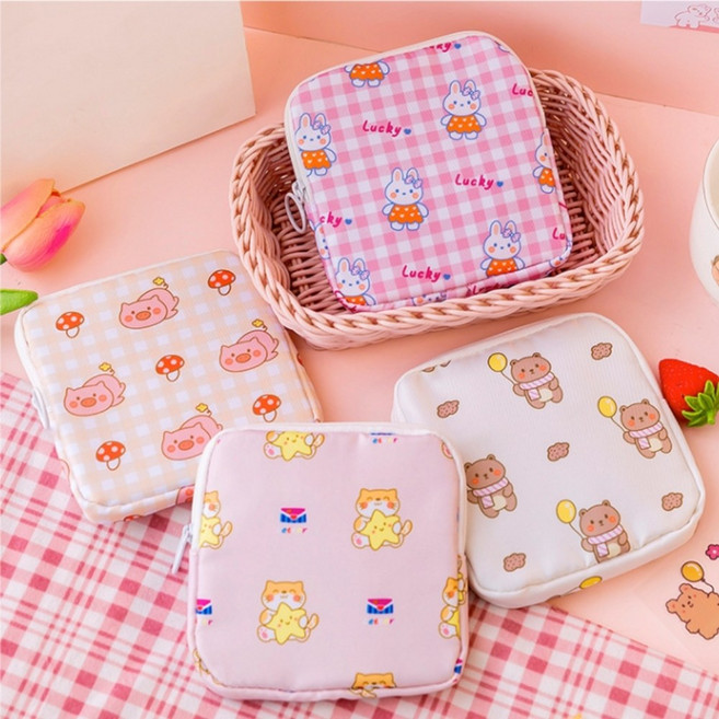 슬림 생리대 파우치 가방 수납 이너백 케이스 휴대용 여행 시크릿