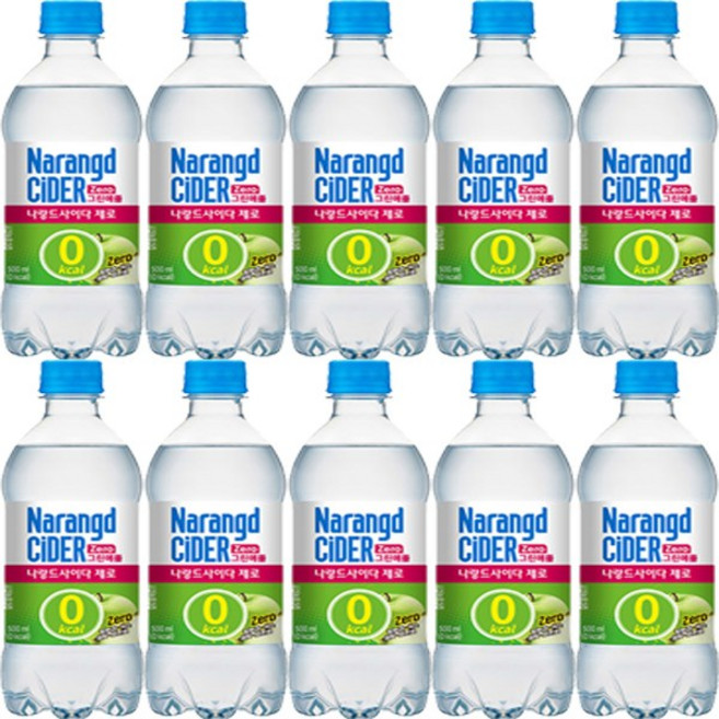 나랑드사이다 제로 그린애플, 500ml, 12개