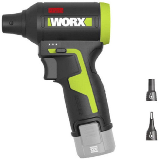 웍스 12V 충전식 무선 더스트건 먼지제거 공기주입 겸용 송풍기 베어툴 WU094.9