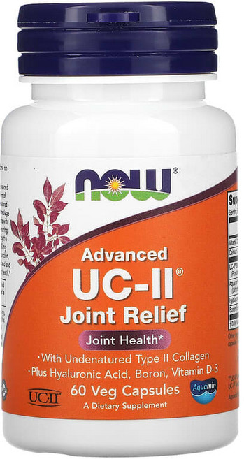NOW Foods 어드밴스드 UC-II® 조인트 릴리프 베지 캡슐 60정 NOW-03137, 1개