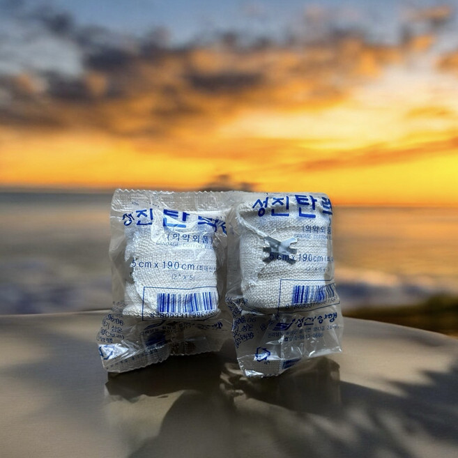 성진 탄력붕대 5cm (2in) x 2개 압박붕대 소형, 1개입