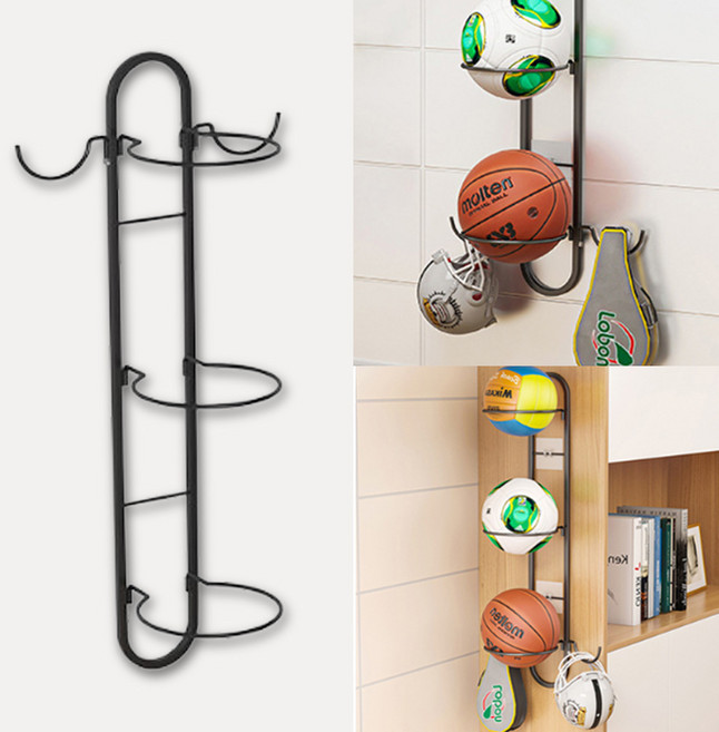 위아더 벽부착 공 거치대 볼 3구 보관랙 정리함