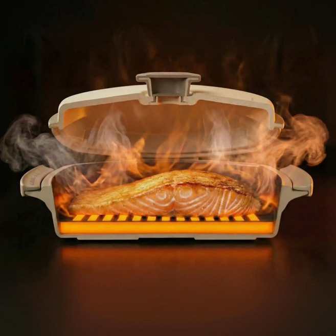 클레버리 전자레인지 그릴 찜기 생선구이 팬, 1개, 오트밀