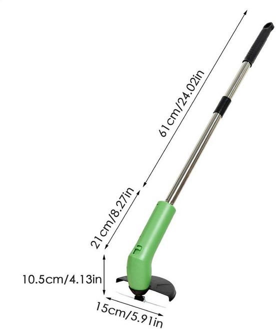 무선 스트리머 소형 깎는 도구 헤지 전기 잔디 정원용 가위 기계 휴대용 잔디깎이, Gr n, 1개