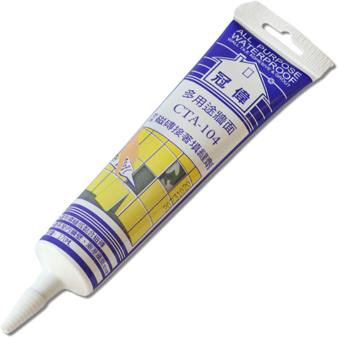 冠偉 多用途牆面 CTA-104 防水磁磚接著填縫劑 170ml, 1個, 冠偉 防水磁磚接著填縫劑