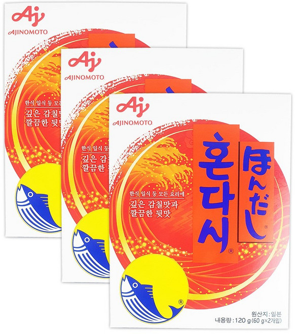 혼다시 조미료, 120g, 3개