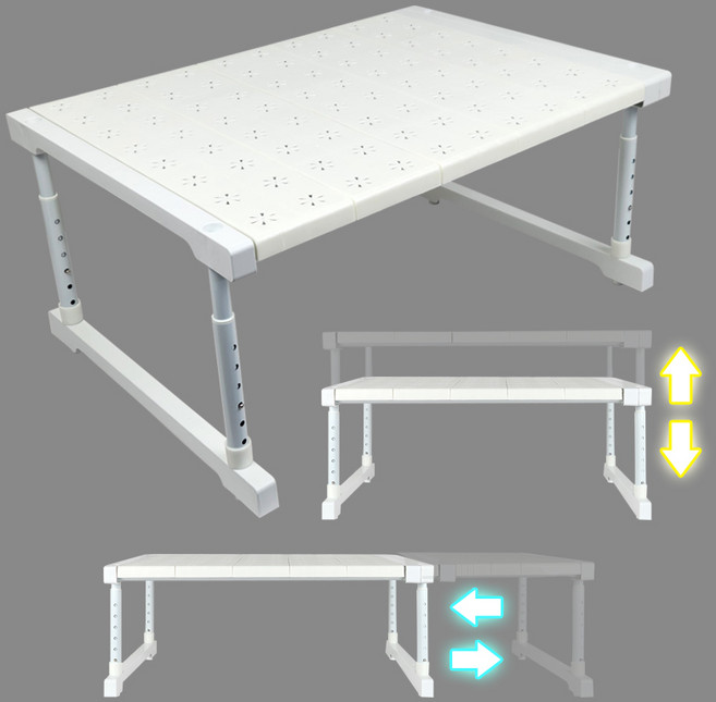 비텐 길이조절 높이 조절 적층형 압축선반 장롱 붙박이장 펜트리 옷정리, 1단, A타입