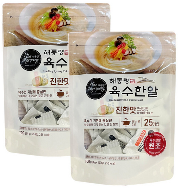 해통령 육수한알 진한맛, 100g, 2개
