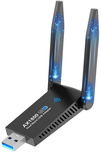 BeaSaf 無線網卡 WIFI6 wifi接收器 免驅動無線網卡 雙驅動 筆電網路 wifi分享器 USB無線網路, 1個, Wifi6 無線網卡, AX1830