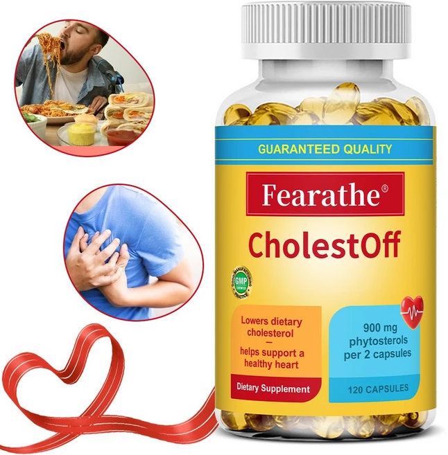 CholestOff 캡슐 900mg - 심장 건강과 콜레스테롤 밸런스 - 피토스테롤 보충제, 1개, 120회분 - 쿠팡