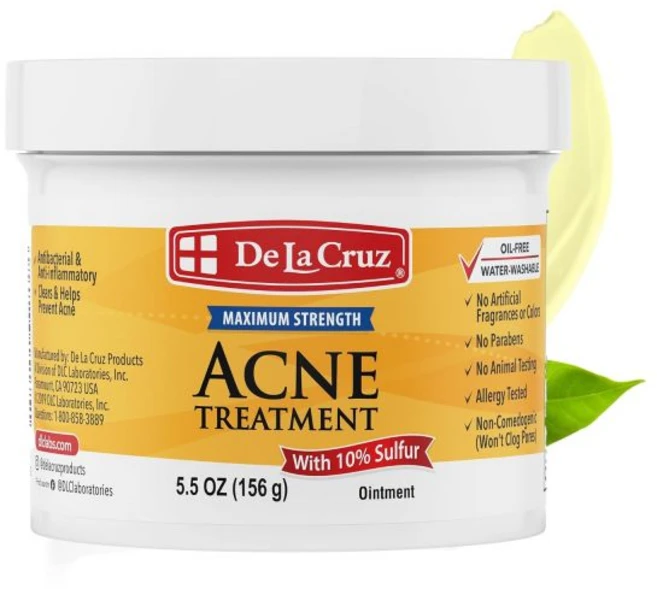마스크 데일리 보습 드 라 크루즈 유황 연고 얼굴과 몸을 위한 낭포성 여드름 치료 매일 10분 스팟 트리트먼트 여드름을 5.5온스 해소하는 안전하고 효과적인 게임 체인징 호르몬, 2개, 158g - 쿠팡