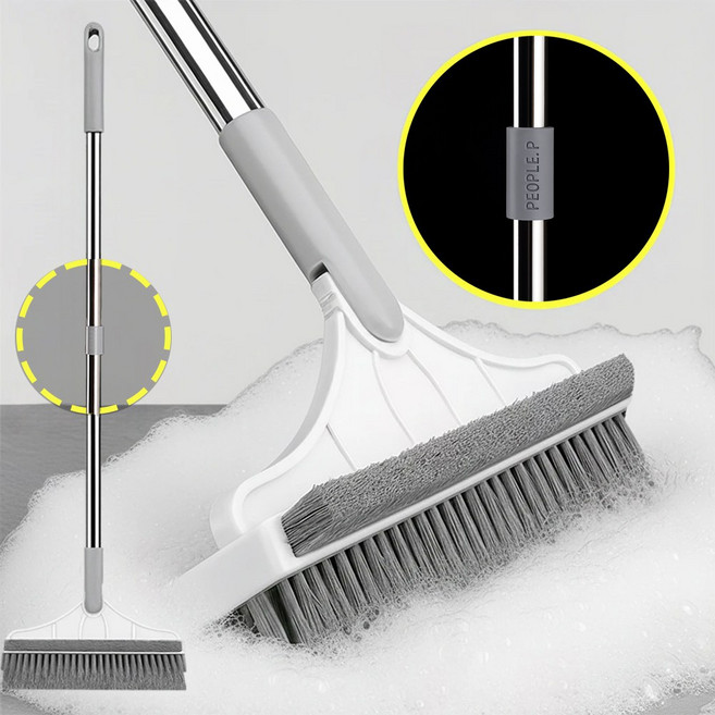 피플피 3in1 v자 화장실 욕실 바닥 청소솔, 1개, 연화이트