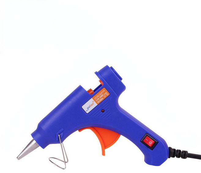 전동실리콘건 미니 용 핫멜트 글루건 7mm 글루스틱 열 온도 전기 수리 도구, blue glue gun