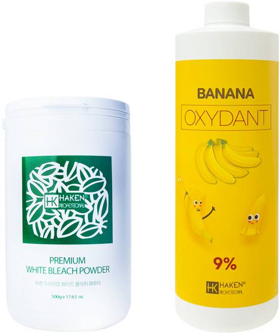 가인 하켄 탈색약 500g + 가인 하켄 바나나 산화제 9% 1000ml, 1개, 1500ml