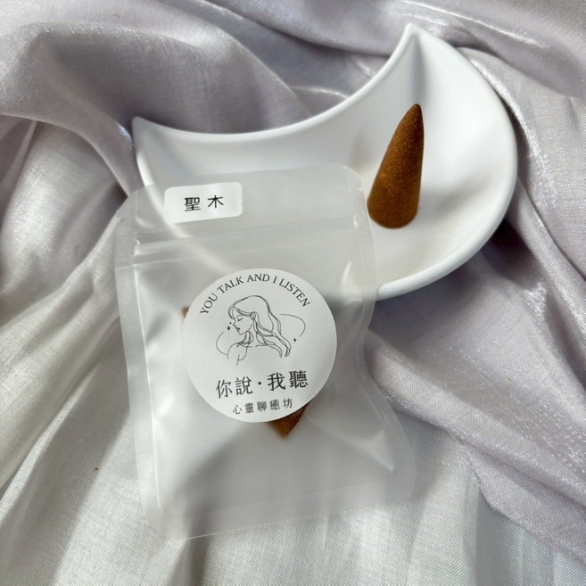 你說・我聽 心靈聊癒坊 水晶紅黃膠花碎石 7-9mm 100g 能量擺飾，平衡情緒心輪，可加購聖木塔香, 【加購】單顆聖木塔香