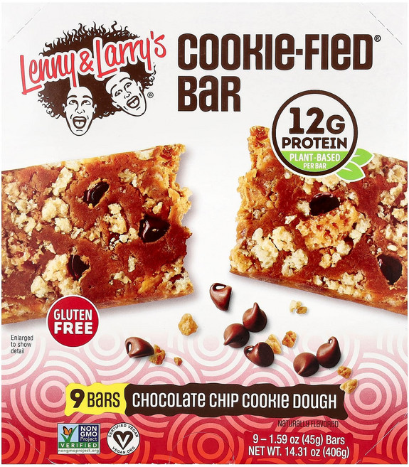 레니 앤 래리스 Cookie-Fied Bar 초콜릿 칩 쿠키 도우 바 9개 개당 45g(1.59oz) LLL-30500