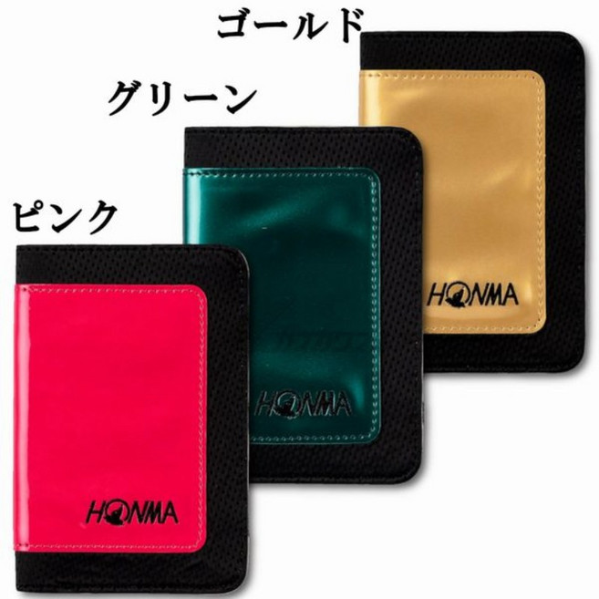 혼마 파크 골프 스코어카드 케이스 수첩 PGO12203, 골드, 1개