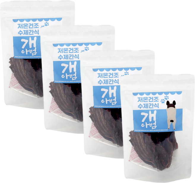 개아범 저온건조 강아지 수제간식 캥거루 고기 육포, 4개, 50g, 캥거루육포