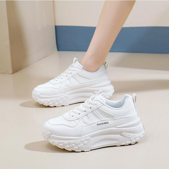 여성 패션 발편한 통굽 키높이 러닝화 운동화 스니커즈H130