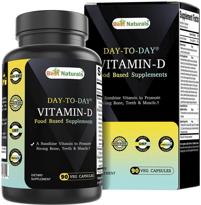 베스트네츄럴스 Day-to-Day 비타민-D 베지 캡슐, 1개, 90정 - 쿠팡