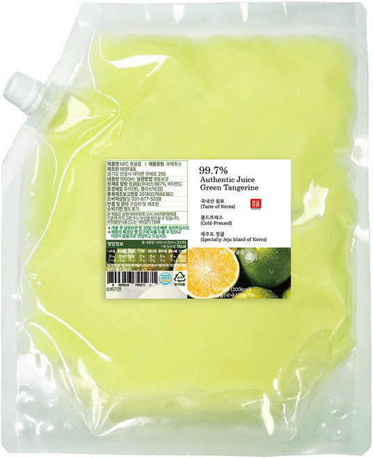 청귤 냉동착즙 주스, 1kg, 1개