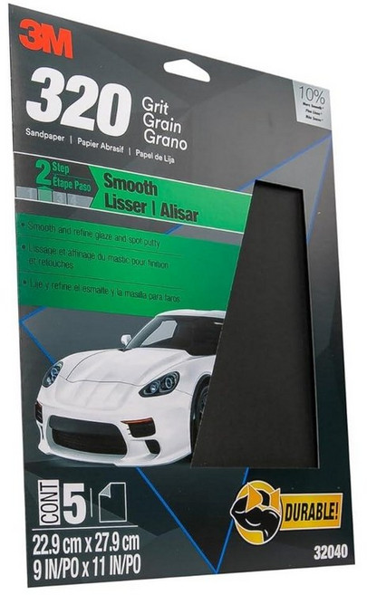 3M 웨토르 사포 800그릿 22.8cm x 27.9cm 1팩당 5장 (32035), 9 x 11인치, 320 그릿
