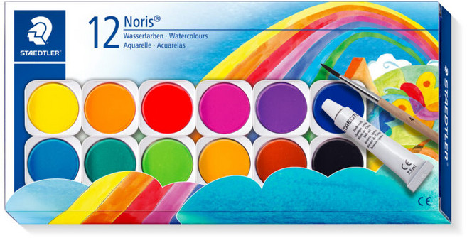 스테들러 노리스 고체 수채물감 12색 888NC12, 상세 설명 참조