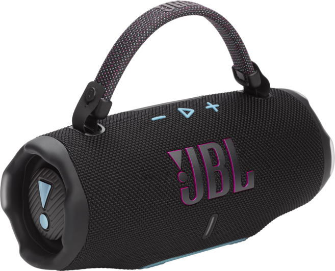 삼성공식파트너 JBL CHARGE6 블루투스 스피커 AI 사운드부스트 24시간재생 보조배터리기능 Aura cast IP68 방수방진 핸드스트랩 야외 아웃도어 캠핑 무선 스피커, 블랙네온