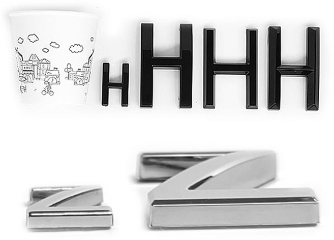 다몬드 (실버) 두꺼운 세로 70mm 65mm 35mm 문패 번호 아파트 호수 실 도어사인 테이블 숫자 판, 다몬드 65 고딕형, Y, 유광 실버