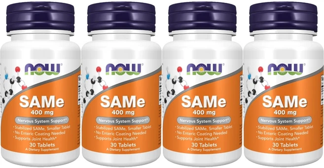 나우푸드 SAMe 이황산염토실산염 400mg 테블릿, 30정, 4개 - 쿠팡