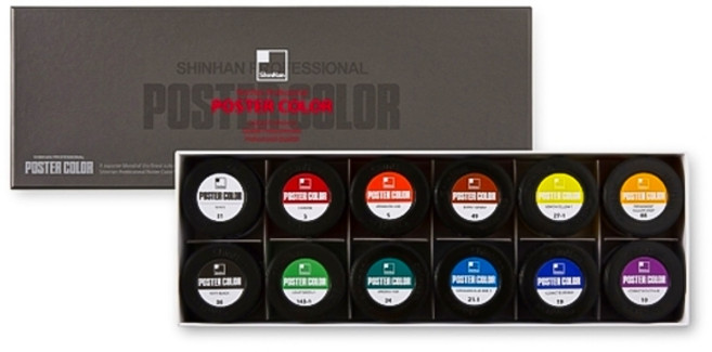 신한 전문가용 포스터칼라세트 40ml 12색, 단품