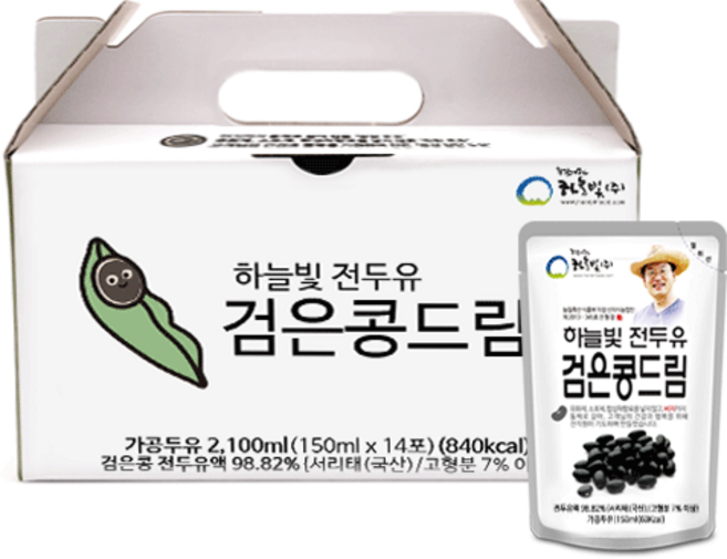 국산 하늘빛 전두유 검은콩드림 두유 150ml, 14개