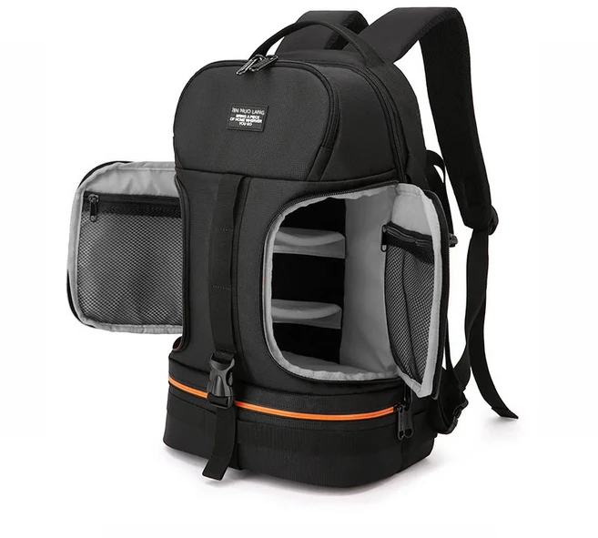 방수 다기능 비디오 카메라 배낭 캐논 니콘 DSLR 렌즈 노트북 야외 사진, 02 회색