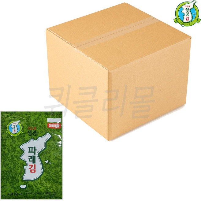 [퀴클리몰] 성경김 파래 전장김, 30개, 20g