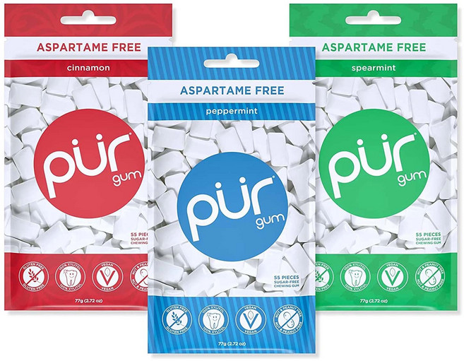 PUR GUM 綜合包 肉桂 + 薄荷 + 綠薄荷, 1個, 231g
