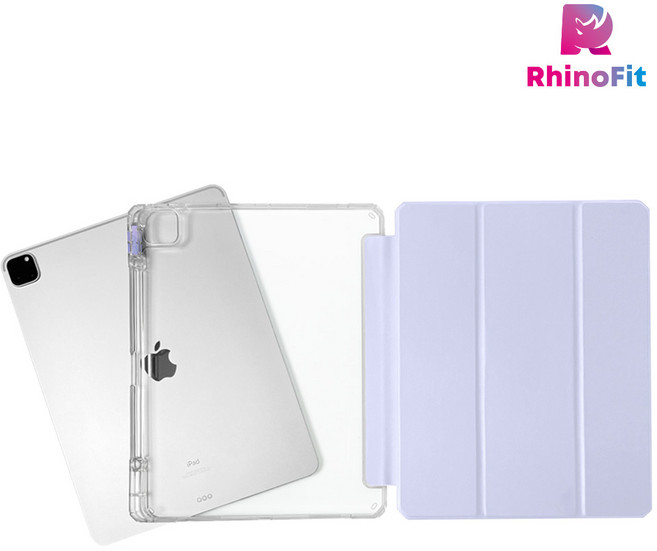 라이노핏 아이패드 호환 클리어쉴드 플러스 TR 케이스 + 강화유리, 페일 라벤더, 1개
