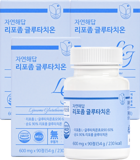 자연해답 리포좀 글루타치온, 90정, 3개