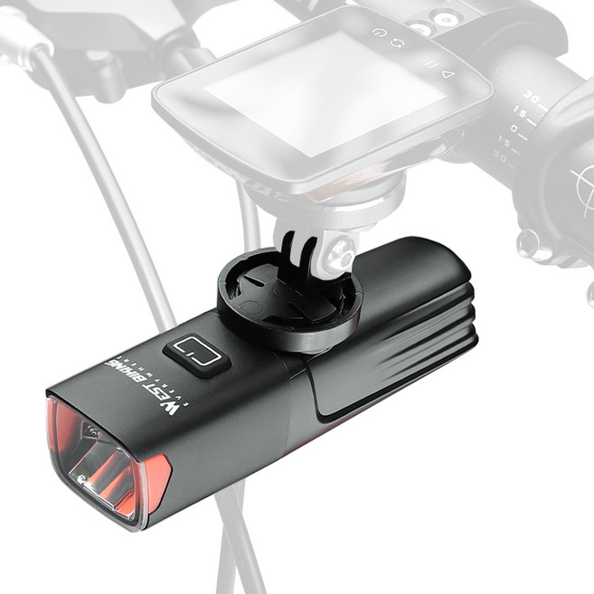 시그니처베이지 스마트 자전거 라이트 전조등 YPZ390, 1개, 블랙 베이직