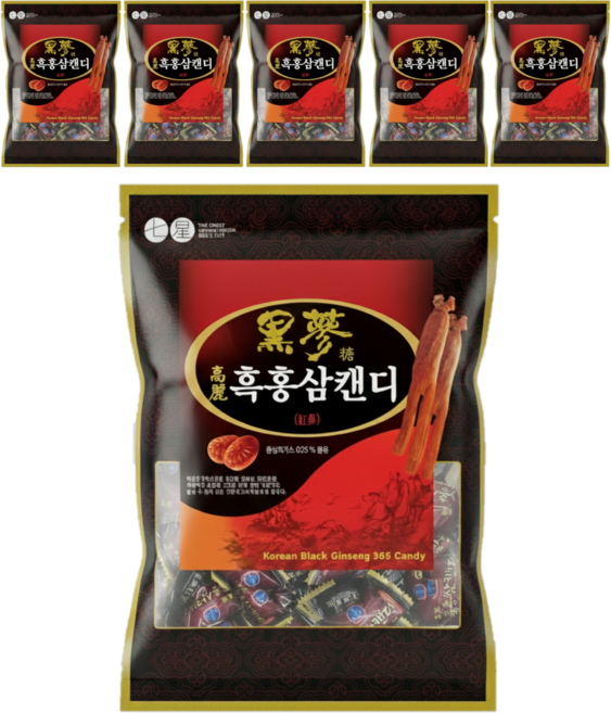 흑홍삼캔디, 700g, 6개