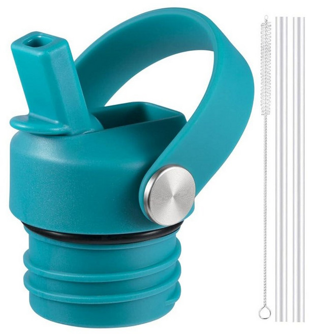 RRegeny Hydro Flask 표준 입구용 빨대 뚜껑 빨대가 있는 하이드로플라스크 입구 54.9 (21 24 온스) 스포츠 플렉스 캡 물병 액세서리 교체용 뚜껑 상단., Laguna