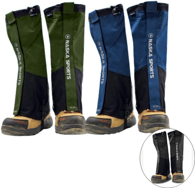 남성 여성 등산 백패킹 발토시 롱 스패츠 각반 다리 종아리 보호, 숏스패츠-남색, 1개