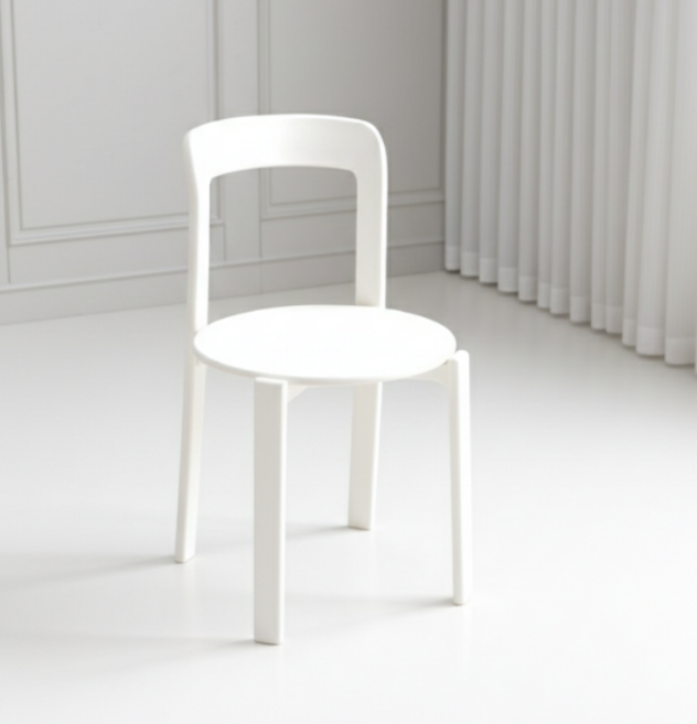 [당일출고] 벨루스체어 플라스틱 모던 인테리어 식탁 의자, 아이보리, 2개