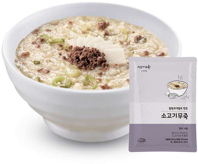 로뎀푸드 서울마님죽 소고기무죽 500g [SP024], 1개