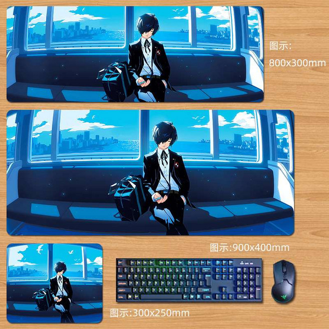 페르소나 5 캐릭터 마우스패드 장패드 800x300x3mm, 1개, E