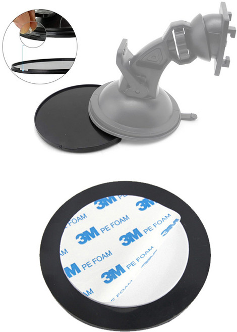 자동차 흡착식 거치대 내비게이션 차량용 접착 패드 흡착판, 1개