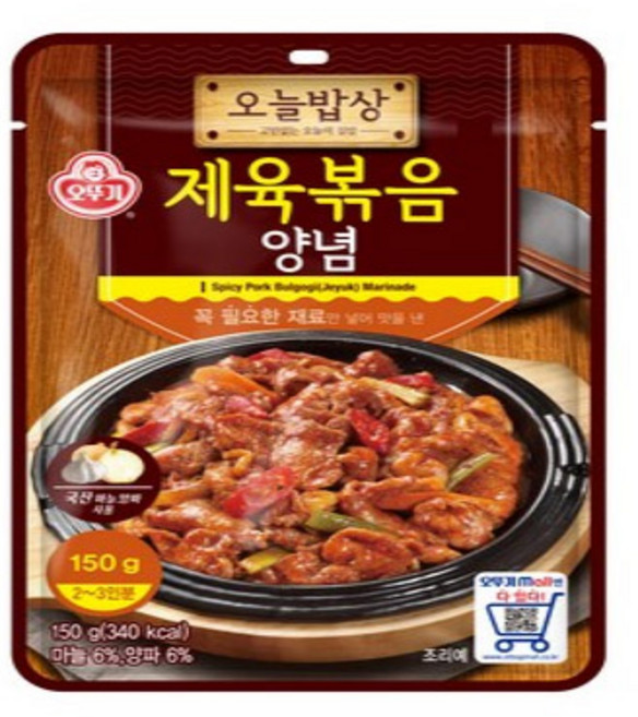 오뚜기 오늘밥상 제육볶음양념, 150g, 1개