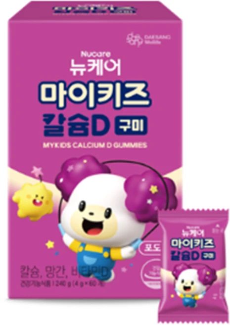 마이키즈 칼슘D 구미, 4g, 60개 - 쿠팡